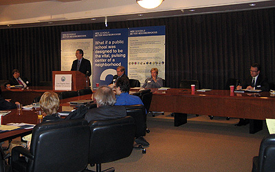 John Hurtado, Executive Director, NSBN; Scott Himelstein, California Secretary of Education; David Abel, Chairman, NSBN; Beth Lowe, Chairwoman, LA Universal Preschool; Gary Mangiofico, CEO, LA Universal Preschool (from left to right)